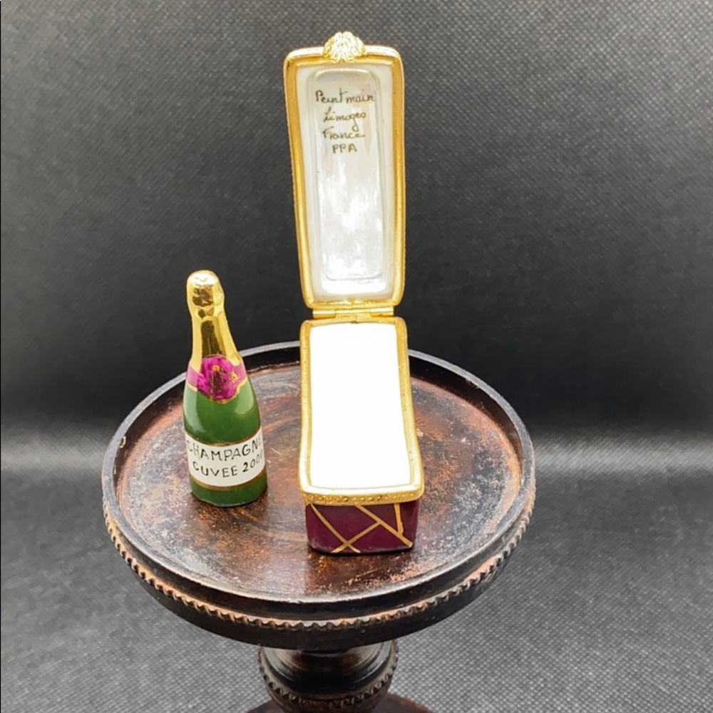 Peint main Limoges France PPA Champagne cuvée 2000